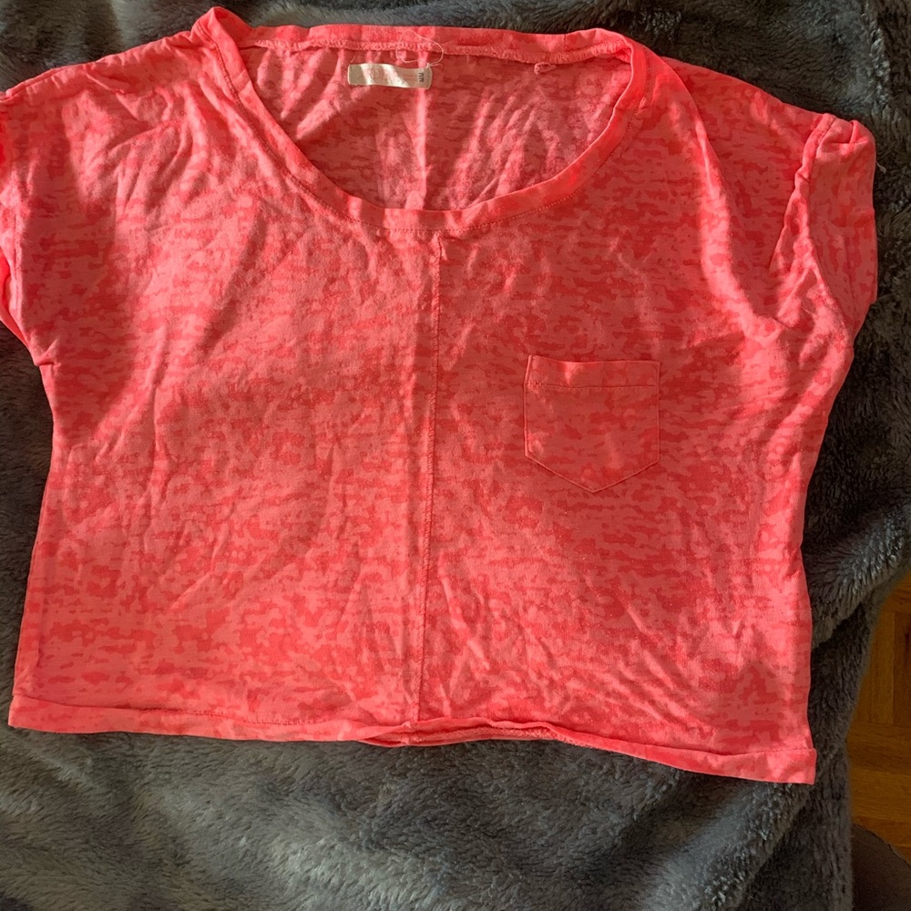 Printed Pink Crop Top